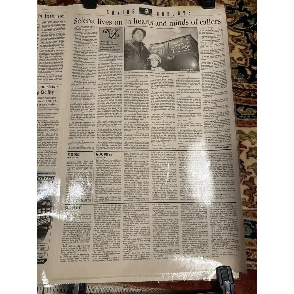 Extremely Rare Selena Corpus Christi Caller Times Newspaper